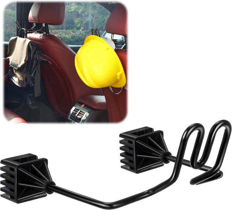 Feekoon 1 Pcs Hard Hat Holder for Truck, Hard Hat Accessories for Truck SUV Car Seat to Keep Cap Shape, Car Seat Back Organizers for Clothes Cowboy Caps (Black) - Image 1
